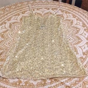 FREE PEOPLE INTIMATELY sheer sequined cami/dress